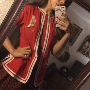 Chinese vintage embroidered button up